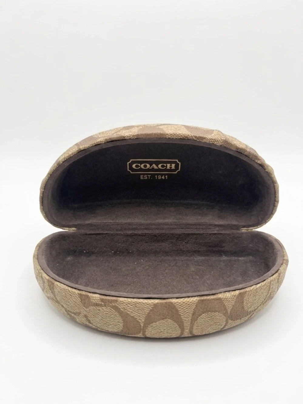 Authentic Coach Signature Monogram Sunglasses Case & Cloth